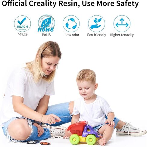 Official Creality 3D Printer Resin 405nm, Fast UV-Curing Resin, High Precision Safety Low Odor Quick Curing Standard Photopolymer Resin for LCD 3D Printing, White 500g in Saudi Arabia
