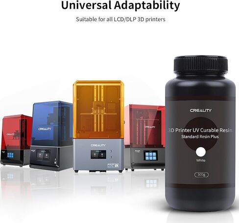 Official Creality 3D Printer Resin 405nm, Fast UV-Curing Resin, High Precision Safety Low Odor Quick Curing Standard Photopolymer Resin for LCD 3D Printing, White 500g in Saudi Arabia