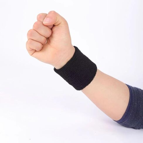 Sweatbands Sports Wristbands for Kids and Women - 3 inch Elastic Athletic Wrist Bands for Tennis, Basketball, Running, Working Out in Saudi Arabia