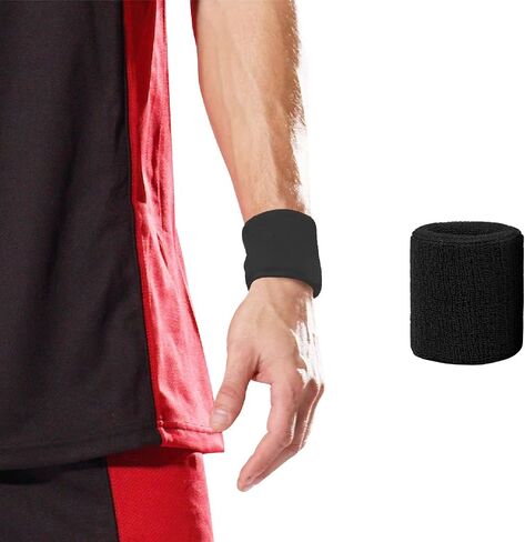 Sweatbands Sports Wristbands for Kids and Women - 3 inch Elastic Athletic Wrist Bands for Tennis, Basketball, Running, Working Out in Saudi Arabia