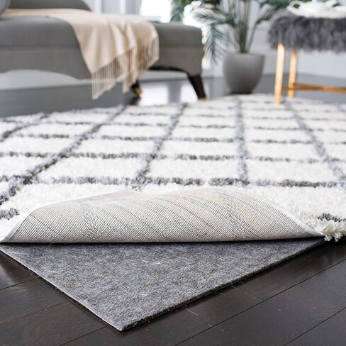 SAFAVIEH Extra Thick Cushioned Rubber Backing Non Slip Anti Skid Grippy Stay in place Rug Pad Under Carpet, Stable on all Hard Floors (9' x 12') in Saudi Arabia