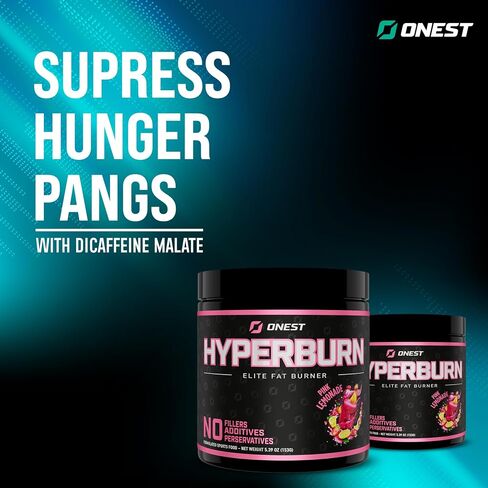 ONEST Hyperburn Fat Burner Powder – 153g (30 Servings) Appetite Suppressant Weight Loss Supplement, Metabolism Booster & Sports Nutrition Protein Powder for Men and Women in Saudi Arabia