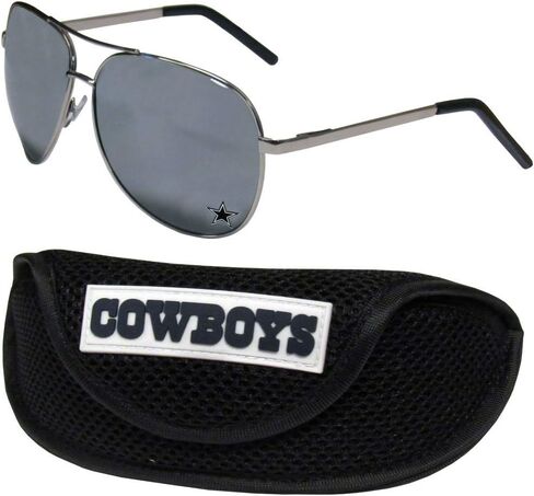 Siskiyou Dallas Cowboys Aviator Sunglasses and Sports Case in Saudi Arabia