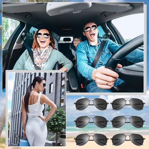 6 أزواج من النظارات الشمسية المستقطبة الكلاسيكية للقيادة للرجال والنساء، نظارات شمسية خفيفة الوزن مع حماية من الأشعة فوق البنفسجية 400 لقيادة صيد الأسماك والجولف in Saudi Arabia