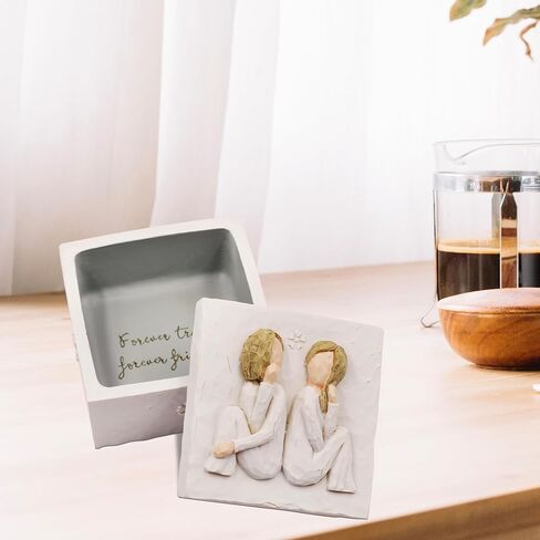 Gifts for Friends, Friendship Gifts for Women, Friend Birthday Gifts for Women, Gifts for Friends Female, Thank You for Being a friend, Sculpted Hand-Painted Keepsake Box in Kuwait