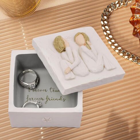 Gifts for Friends, Friendship Gifts for Women, Friend Birthday Gifts for Women, Gifts for Friends Female, Thank You for Being a friend, Sculpted Hand-Painted Keepsake Box in Kuwait
