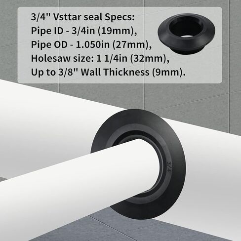 8 عبوات من مهايئ الخزان المطاطي المرن مقاس 3/4 بوصة (الحاجز)، وختم مرن من الأنابيب إلى الخزان - محول الخزان للختم in Kuwait