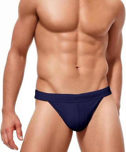 AIEOE Men Low Rise Swim Briefs Quick Dry Athletic Swimsuit Bikini Pouch Sexy Swimwear Thongs in Kuwait