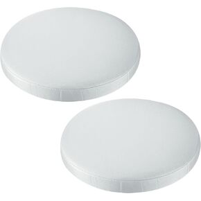 uxcell 2pcs Bar Stool Cushions, 12 Inch Round Bar Stool Cover Seat Cushion, Suitable for Chairs Stool Slipcovers, Beige