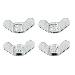 4PCS 304 Stainless Steel Wing Nut Set Butterfly Nut Hand Twist Fastening Hardware M10 Length 47mm/1.9inch for Machinery Electronic Devices (Silver)