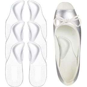 Handepo 3 Pairs Arch Support Shoe Inserts Women Transparent Self Adhesive Arch Pad Heel Support Cushion for Feet Pain Relieve Pressure Flat Feet Plantar Fasciitis Relief