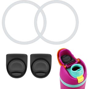 4pcs Bottle Seal Ring & Replacement Stopper for Owala FreeSip 24oz 32oz, BPA-Free Silicone O Ring Water Bottle Top Lid Replacement Parts for Owala 19oz 24oz 32oz 40oz, Gasket Plug Accessories