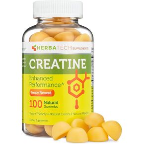Creatine Monohydrate Gummies for Men and Women (100 count, Large Bottle Size, 5,000 mg) Natural Chew Bulk Size Made in The USA