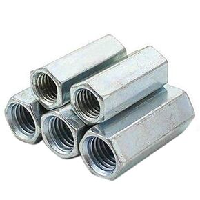 5pcs M6 x 1 x 30mm Long Rod Coupling Hex Nut Connector Zinc Plated
