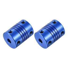 uxcell 1Pcs 3mm to 6mm Aluminum Alloy Shaft Coupling L25xD19 Flexible Coupler with Screws for Encoders and Motors,Blue