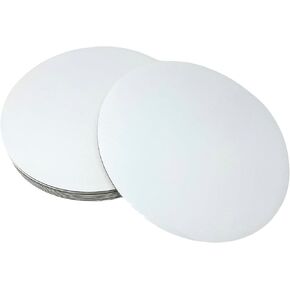 12 Inch (10 Pack) White Cake Board Rounds, 3MM Thick, Disposable Cake Circle Base Boards Cake Plate