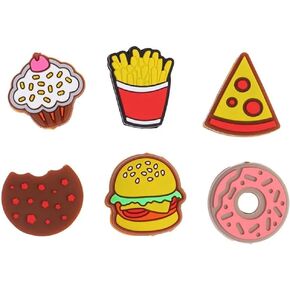 6pcs Tennis Racket Vibration Dampener - Funny Hamburger Pizza Cookie Doughnut Tennis Racket Vibration Dampener Soft Silicone Shock Absorber