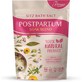 FIVONA Postpartum Soak Blend - Epsom Salt with Essential Oils Blend for Sitz Bath Soaking, Perineal Care, Fast Postpartum Recovery & Hemorrhoid Treatment, Essential Mix for New Mom