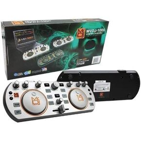 MR DJ MVDJ-1000 USB DJ CONTROLLER MIDI PLAYER with ILLUMINATED BUTTONS Silver