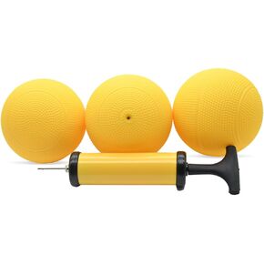 Spike Pro Replacement Balls 3-Pack Competitive Balls Set with Pump Mini Volleyball