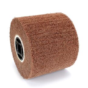 120x100x19mm Non Woven Wire Abrasive Drawing Polishing Wheel Burnishing Tool Stainless Steel Fiber Buffing Abrasive Flap Polishing Wheel, for Metal Aluminum Copper Mirror Polishing (Grit 600)