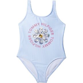 Tommy Hilfiger Girl's Daisy Sequin One-piece (Big Kids)