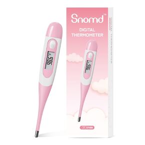 Digital Oral Thermometer for Adults and Children with LCD Display, Oral Thermometer for Baby with Fever Alarm Rectal & Underarm Use, Fast Reading Thermometer