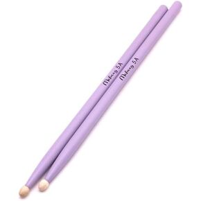WANDIC Drum Sticks, 1 Pair Purple Percussion Instrument Sticks Classic Lightweight Maple Wood Drumsticks for Adults