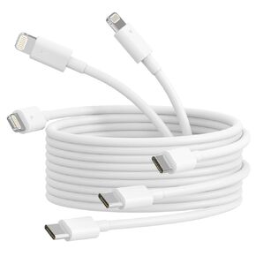 USB C to Lightning Cable 5 Pack 6FT [Apple MFi Certified] iPhone Fast Charger Fast Charging Type c to Lightning Cable for iPhone 14 13 12 11 Pro Max Xr Xs 8 and More - White