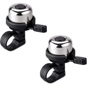 Bike Bell, 2 Pack Brass Mini Bicycle Ring Bell for Mountain Bike Road Bike Kid Bike Accessories (New, Black)