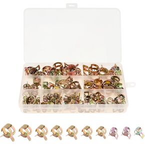 100 قطعة مشبك خط الوقود، PNXKTXO 10 مقاس 6-17 مم مجموعة مشابك خرطوم الربيع مع شريط مسطح دوار in Kuwait