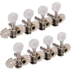 2PCS Mandolin Tuning Pegs Guitar Machine Heads String Tuning Pegs Set Instrument Accessory with 8 Metal Buttons