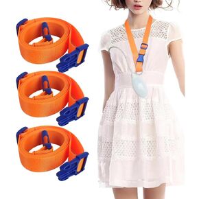 3Pcs Shower Lanyard for Mastectomy Drain Holder，Mastectomy Recovery Supplies，Mastectomy Drain Belt，Surgical Drain Holder，Breast Surgery Recovery Supplies （Orange）