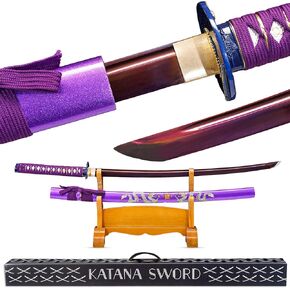 Real Katana Sword Sharp - Japanese Samurai Swords are a Unique Gift for Men - Sword Real Steel with Metal Blade Makes a Memorable for Martial Arts Enthusiasts or Sword Collectors