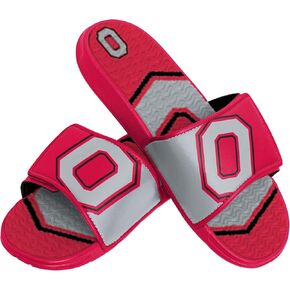 FOCO Ohio State Buckeyes NCAA Mens Colorblock Big Logo Gel Slides - M