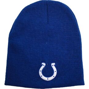 Indianapolis Colts Royal Blue Skull Cap - NFL Cuffless Beanie Knit Hat