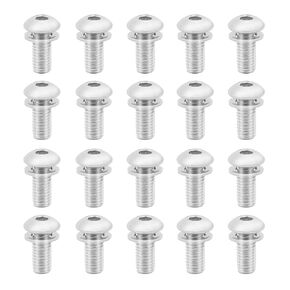 20PCS Water Bottle Cage Bolts Holder Screws with Washers, Bike Bicycle Bracket Rack Bolt Screw Accessories, Stainless Steel M5x12mm Hex Socket Button Head Bolts Screws with Washers