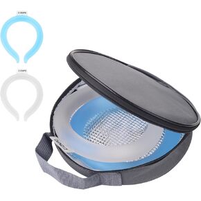 2PCS Neck Coolers Ice Cold Ring,with Insulated Bag,Wearable Neck Cooling Tube Keep Body Cool in Heat/Hot Weather,Reusable Neck Frozen Wraps for Summer in/Outdoor Sports (Black+White)