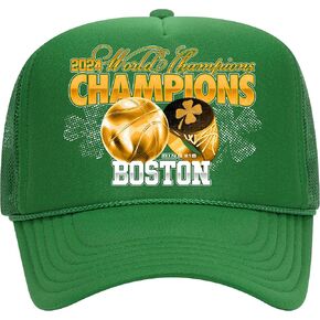 Boston Basketball 2024 World Champions Trucker Hat | Trendy Vintage Streetwear Sports | Premium Trucker Hat for Men & Women