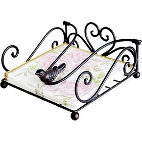 Napkin Holder-Table Napkin Holders for Paper Napkins Forged Metal Napkin Holders for Kitchen Countertops & Outdoor Tables 7"x7"x3.5"
