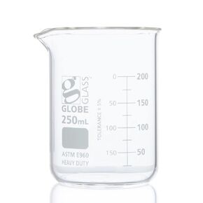 زجاج غلوب، كوب، عالي التحمل، 4000 مل، نمط غريفين منخفض الشكل، تخرج مزدوج، ASTM E960، 1/صندوق