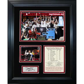 Framed South Carolina Gamecocks 2024 Women's NCAA National Champions Dawn Staley Facsimile Laser Engraved Signature Auto 11"x14" College Basketball Photo Sig Collage in Saudi Arabia