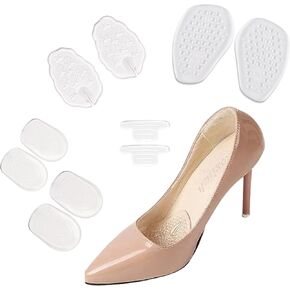 حشوات وسائد للكعب، وبطانات مشط القدم وبطانات مقابض الكعب، ومقابض كعب واحدة، ووسائد كرة قدم 2x وأكواب كعب 2x، تقلل آلام القدم، وتمنع ظهور البثور للأحذية الفضفاضة الكبيرة جدًا in Kuwait