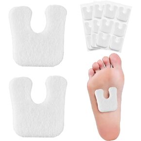 20 Pieces u Shaped Foot Pads Horseshoe Pads for Feet, Callus Cushions Metatarsal Pads Moleskin for Feet 3 in 1, Felt Foot Pads Callus Pads for Ball of Foot Cushion Side of Foot and Heel Pain Relief