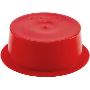 Caplugs 99191355 Plastic Tapered Cap and Plug with Wide Flange W-15, PE-LD, Cap OD 1.181" Plug ID 1.375", Red (Pack of 500)