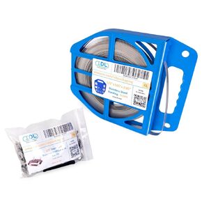 IDL Packaging 3/4" Stainless Steel 201 Banding Kit - Heavy-Duty Banding Tool + 3/4" x 0.03" x 100' Stainless Steel 201 Banding Coil + 100 Stainless Steel Wing Seals