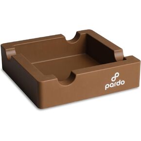 Pardo Silicone Cigar Ashtray for Outdoors - Unbreakable Brown Ashtray with 4X Cigar Holder for Large Ring Gauge Cigars - Perfect Patio Accessory, electric cigar humidor