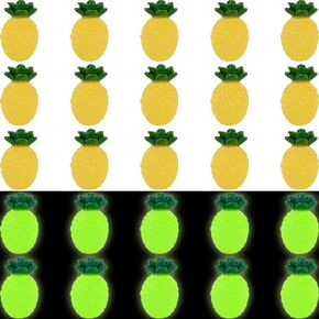 Luckforst Mini Resin Pineapple 30 Pcs Mini Artificial Pineapple Glow in The Dark Fake Fruit for Hide and Seek Prank Garden Home DIY Decoration