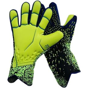 Goalkeeper Gloves Strong Grip Goalie Soccer Glove Football with Finger Support Size 6/7/8/9/10 Kids Youth Adults Green