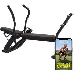 Inspire Fitness Ab Bench - Core Strengthening Ab Bench with Built In Weight Horn - Core Bench for Targeting Obliques, Abdominals and Back